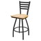 Holland Bar Stool Co 30" Swivel Bar Stool, Pewter Finish, Nat Oak Seat X410 - alternate 1